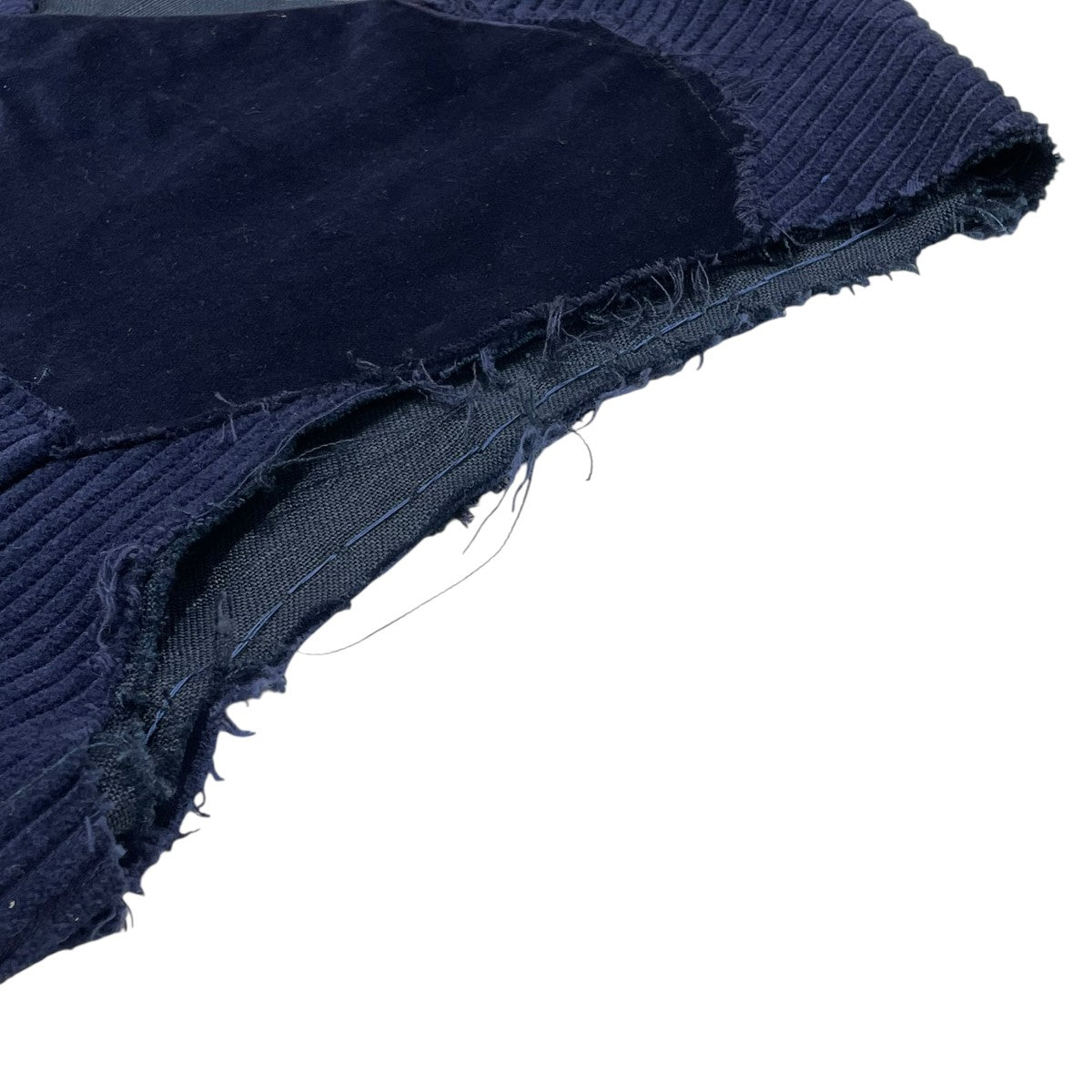 OLUBIYI THOMAS 22AWpatched cotton velvet corduroy vestカットオフベスト 古着・中古-4枚目のアイテム画像