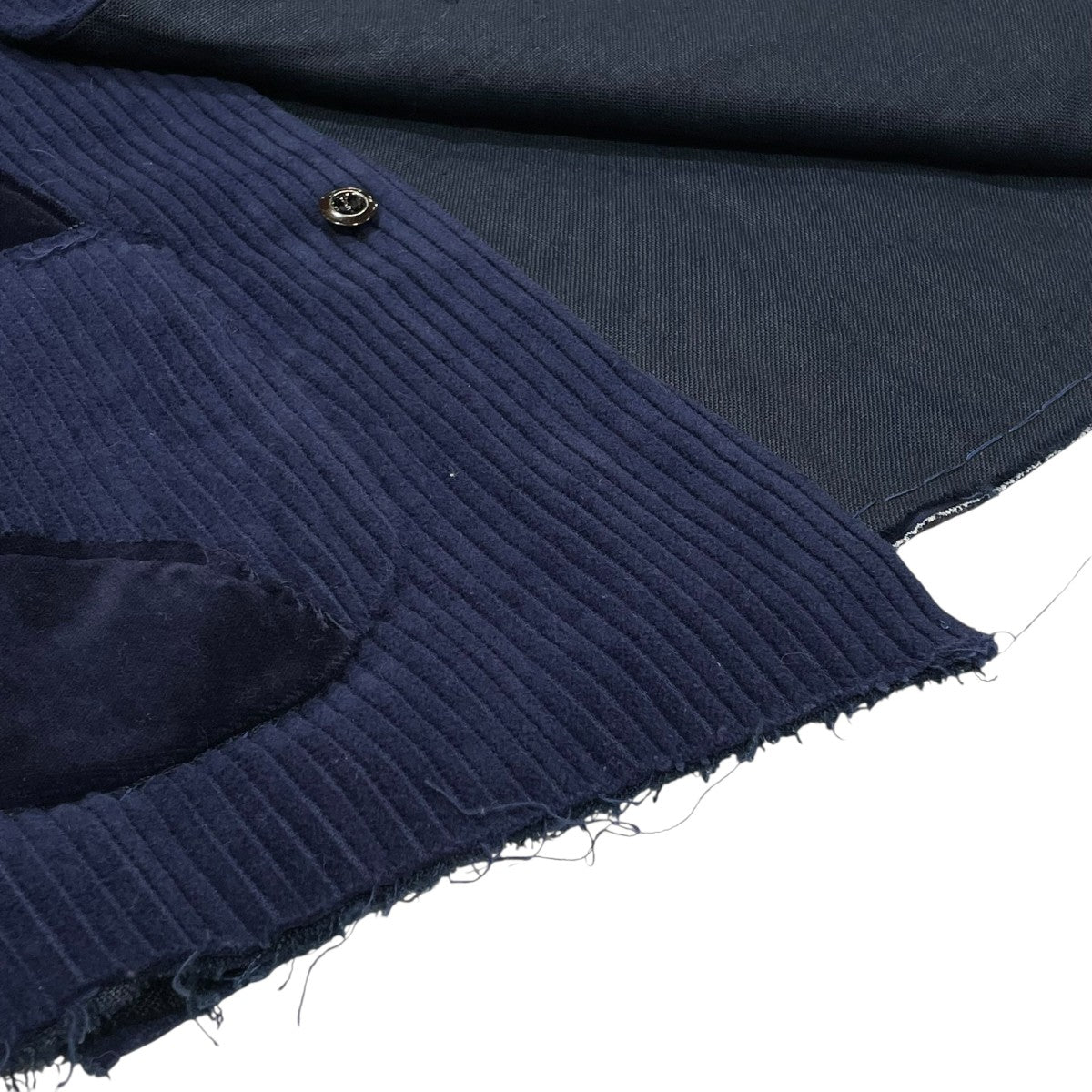 OLUBIYI THOMAS 22AWpatched cotton velvet corduroy vestカットオフベスト 古着・中古-5枚目のアイテム画像