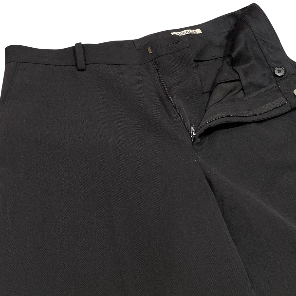 AURALEE LIGHT WOOL MAX GABARDINE SLACKSワイドスラックスA24AP02MG 古着・中古-3枚目のアイテム画像