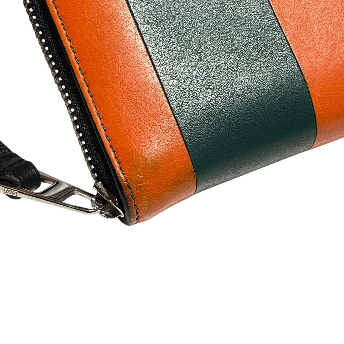LOEWE(ロエベ) カードケース ブラック×オレンジ×グリーン｜【公式