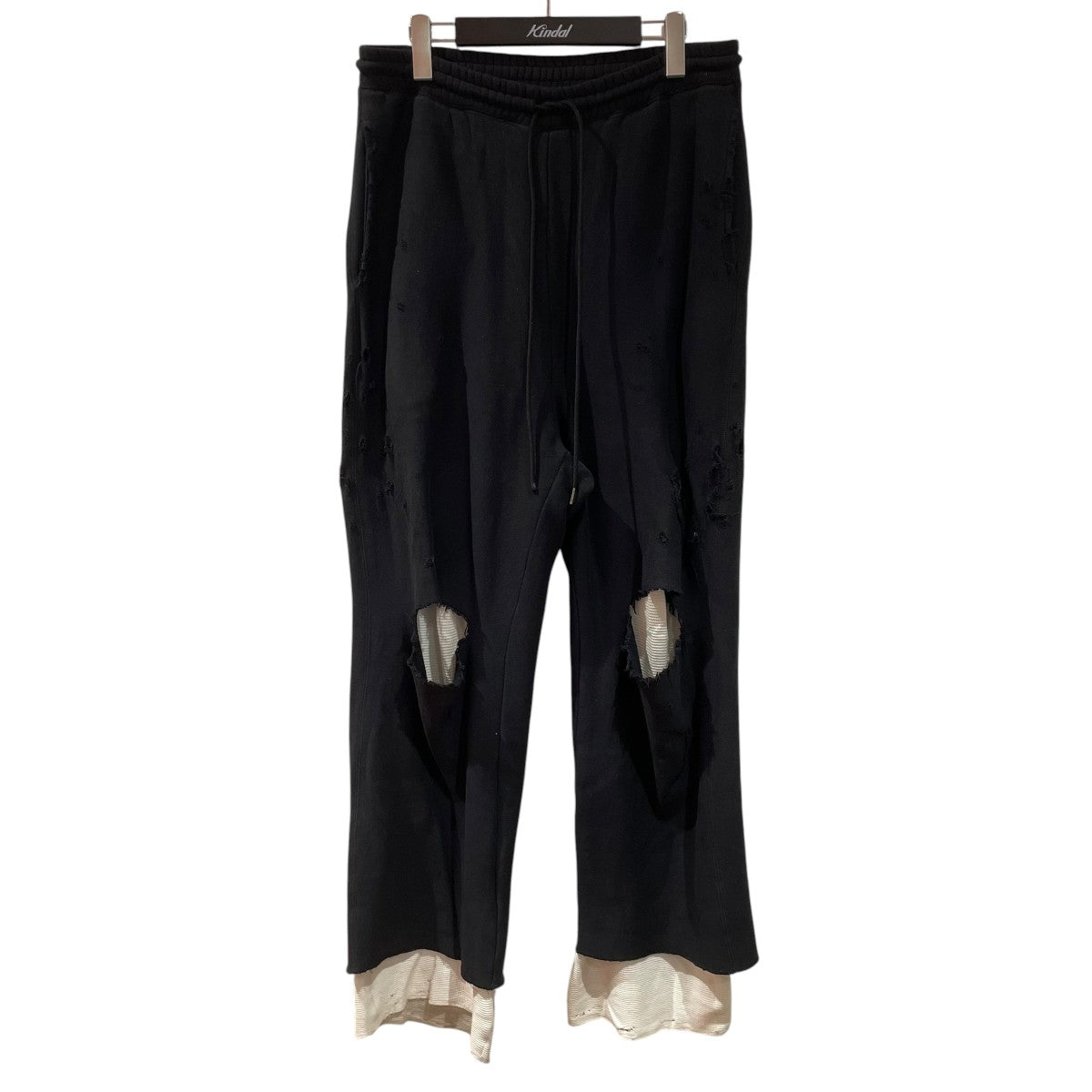 ANCELLM 23AWCRASH SWEAT LAYERED PANTSレイヤードスウェットパンツANC-PT34-A 古着・中古-1枚目のアイテム画像