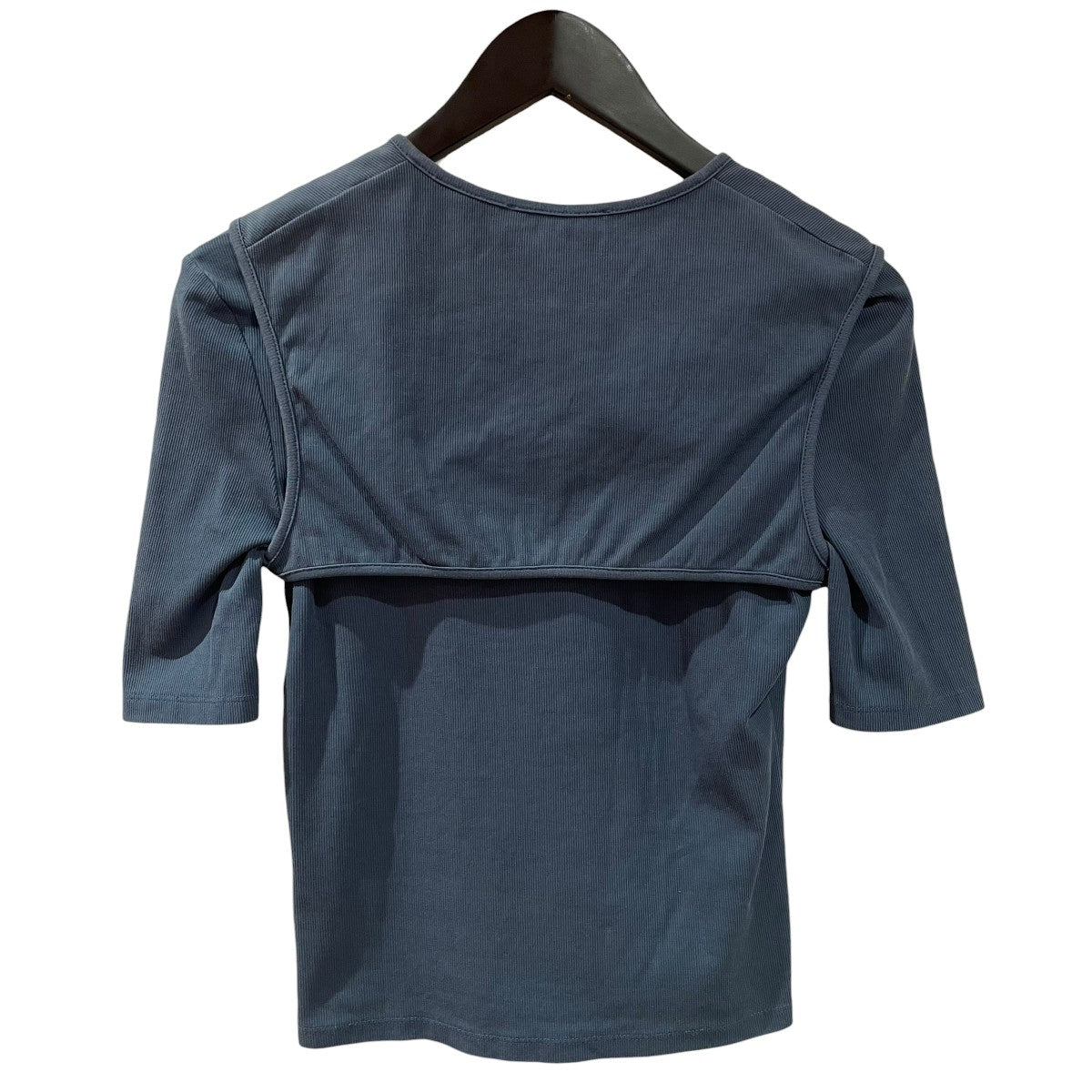 AMOMENTO RIBBED BUTONCARDIGAN TOP SETドッキングニット24070410003910 古着・中古-2枚目のアイテム画像