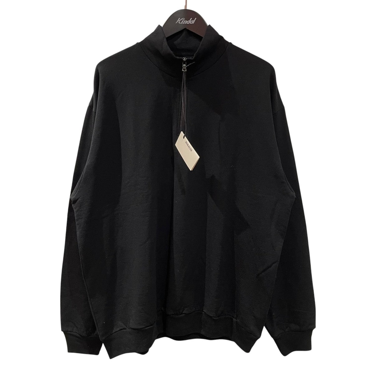 AURALEE 25AWLIGHT WOOL SWEAT HALF ZIP P OハーフジップスウェットA25AP01WU 古着・中古-1枚目のアイテム画像