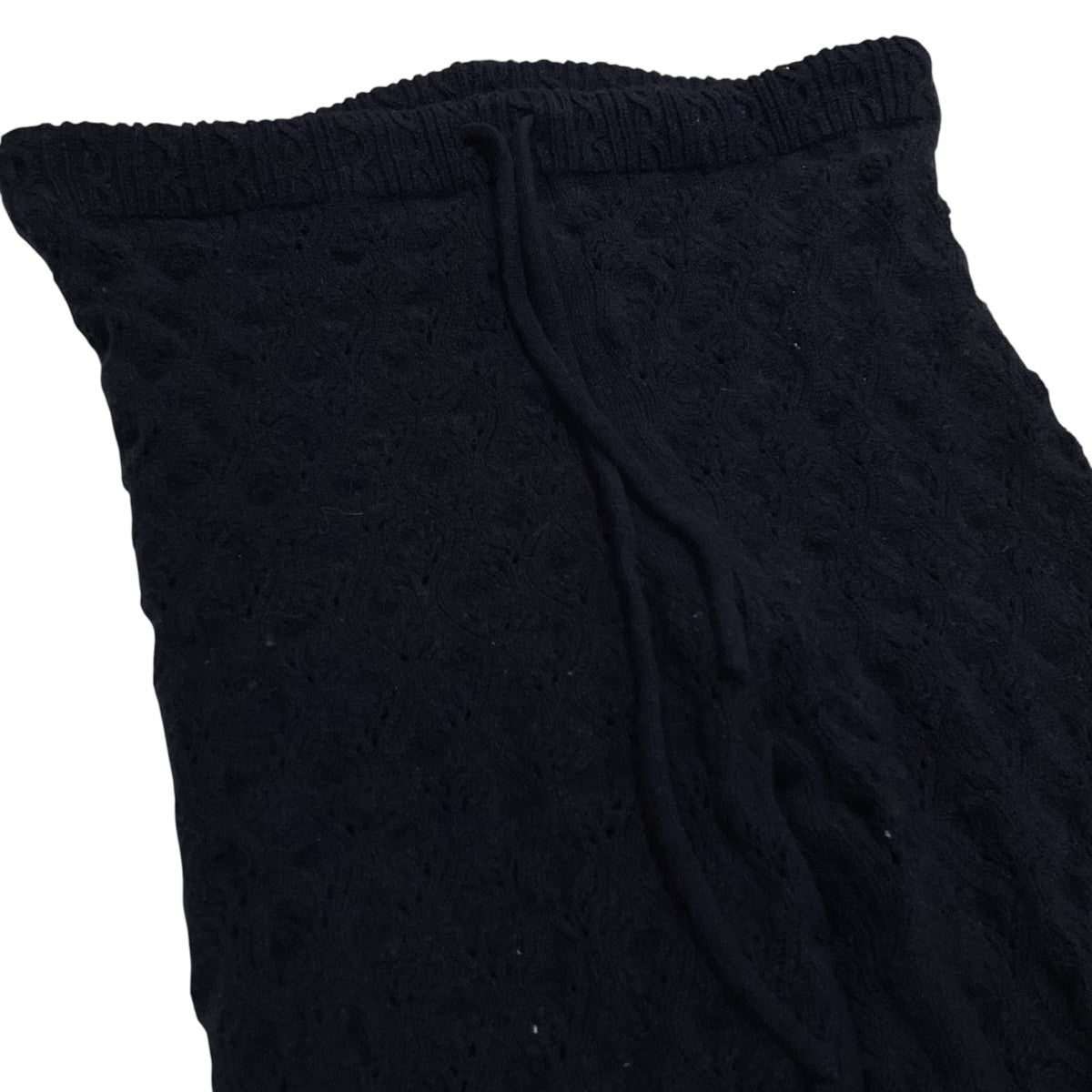 mame kurogouchi Openwork Pattern Knitted Loose LeggingsニットパンツMM24FW-AC312 古着・中古-3枚目のアイテム画像