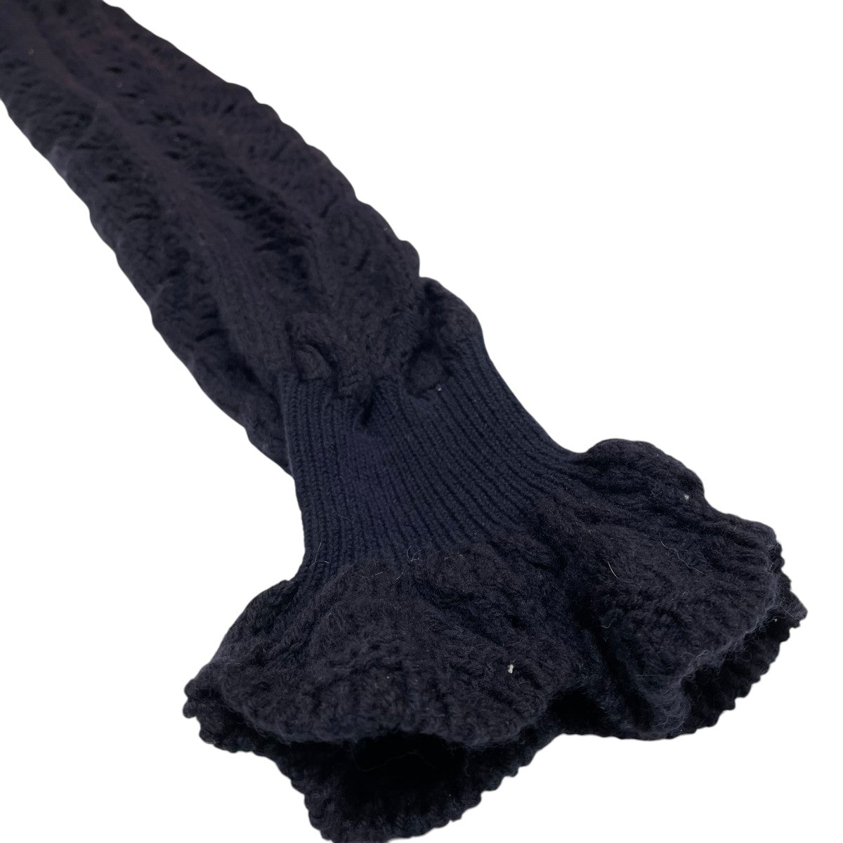 mame kurogouchi Openwork Pattern Knitted Loose LeggingsニットパンツMM24FW-AC312 古着・中古-4枚目のアイテム画像
