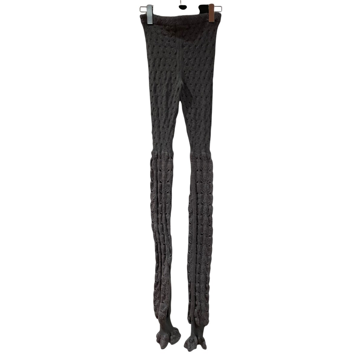 mame kurogouchi Openwork Pattern Knitted Loose LeggingsニットパンツMM24FW-AC312 古着・中古-2枚目のアイテム画像