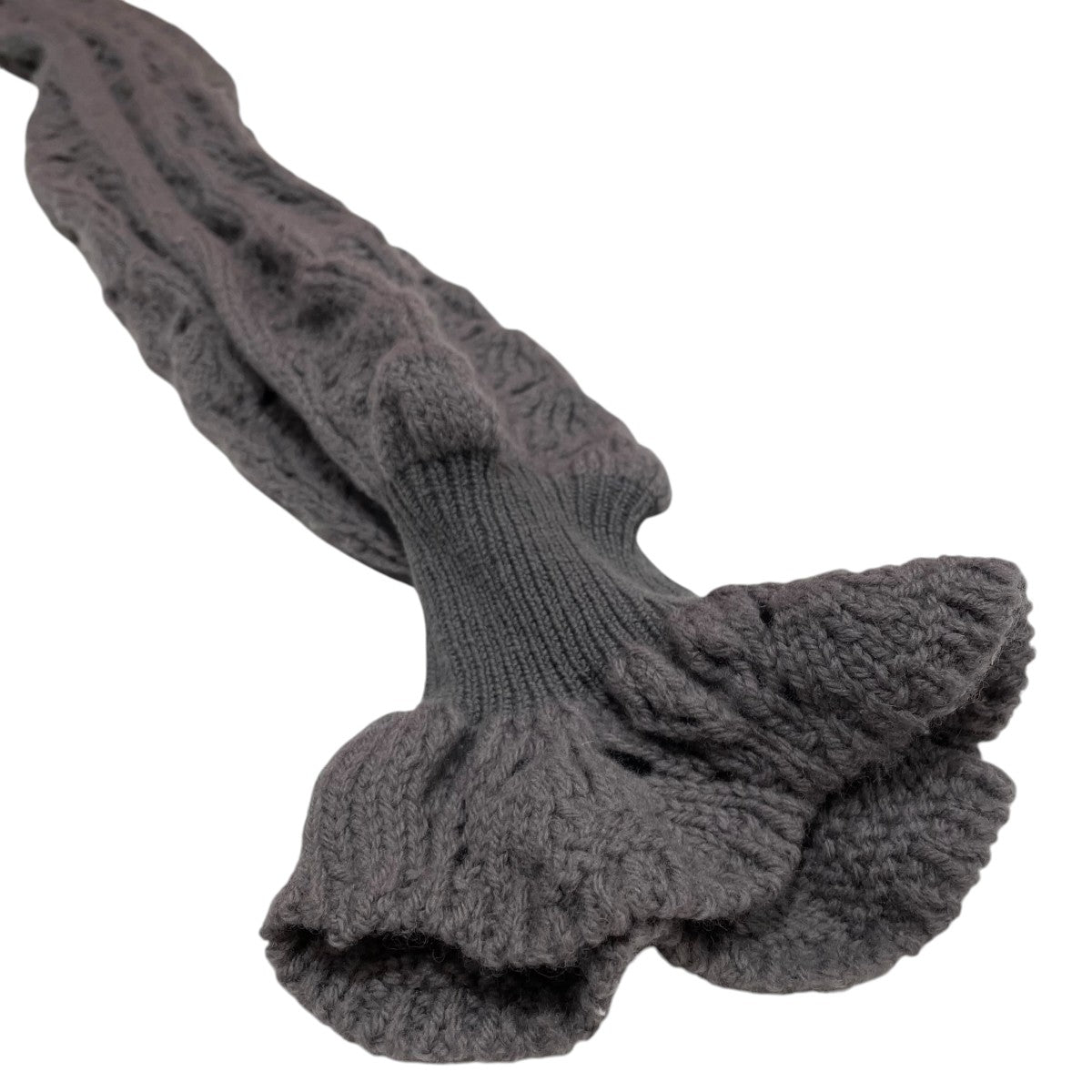 mame kurogouchi Openwork Pattern Knitted Loose LeggingsニットパンツMM24FW-AC312 古着・中古-4枚目のアイテム画像