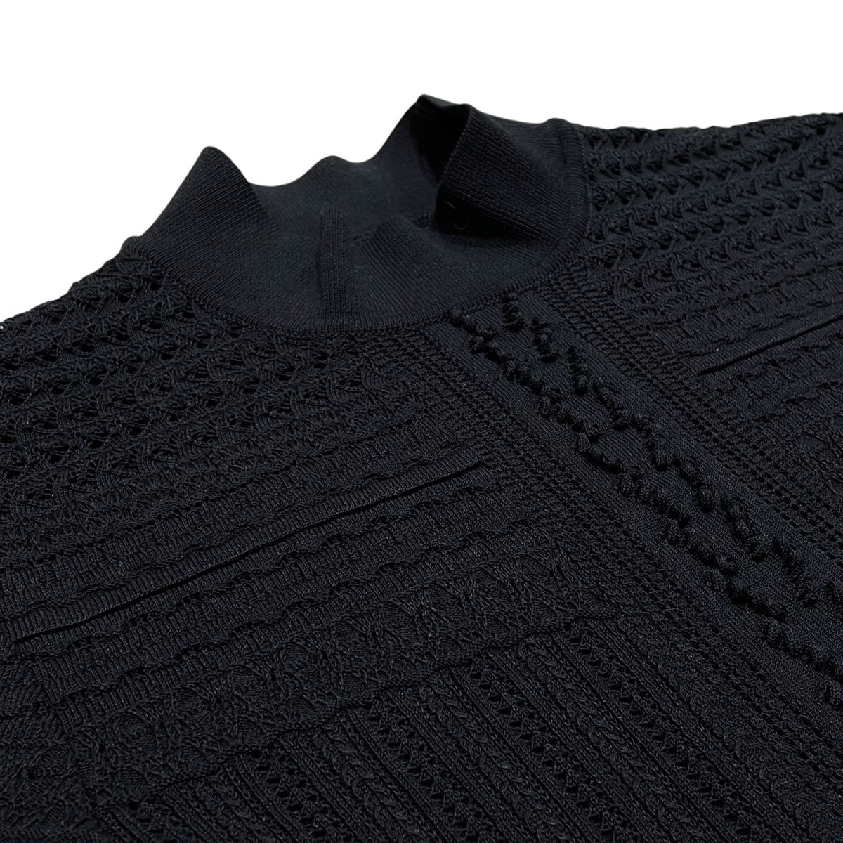 mame kurogouchi Lace Stripe Knitted DressニットワンピースMM23PF-KN727 古着・中古-3枚目のアイテム画像
