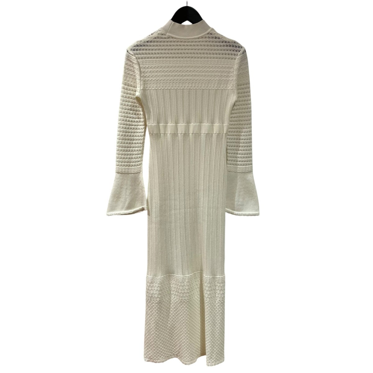 mame kurogouchi Lace Stripe Knitted Dress長袖ワンピースMM23PF-KN727 古着・中古-2枚目のアイテム画像