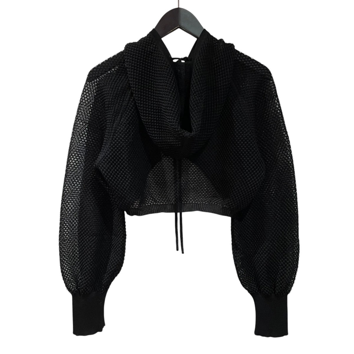 UNITED ARROWS フードショートニットボレロメッシュパーカー145331001 古着・中古-2枚目のアイテム画像