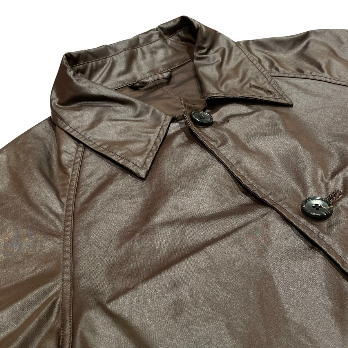 YOKE LEATHER-LIKE CAR COATステンカラーコートYK24FW0761C 古着・中古-3枚目のアイテム画像