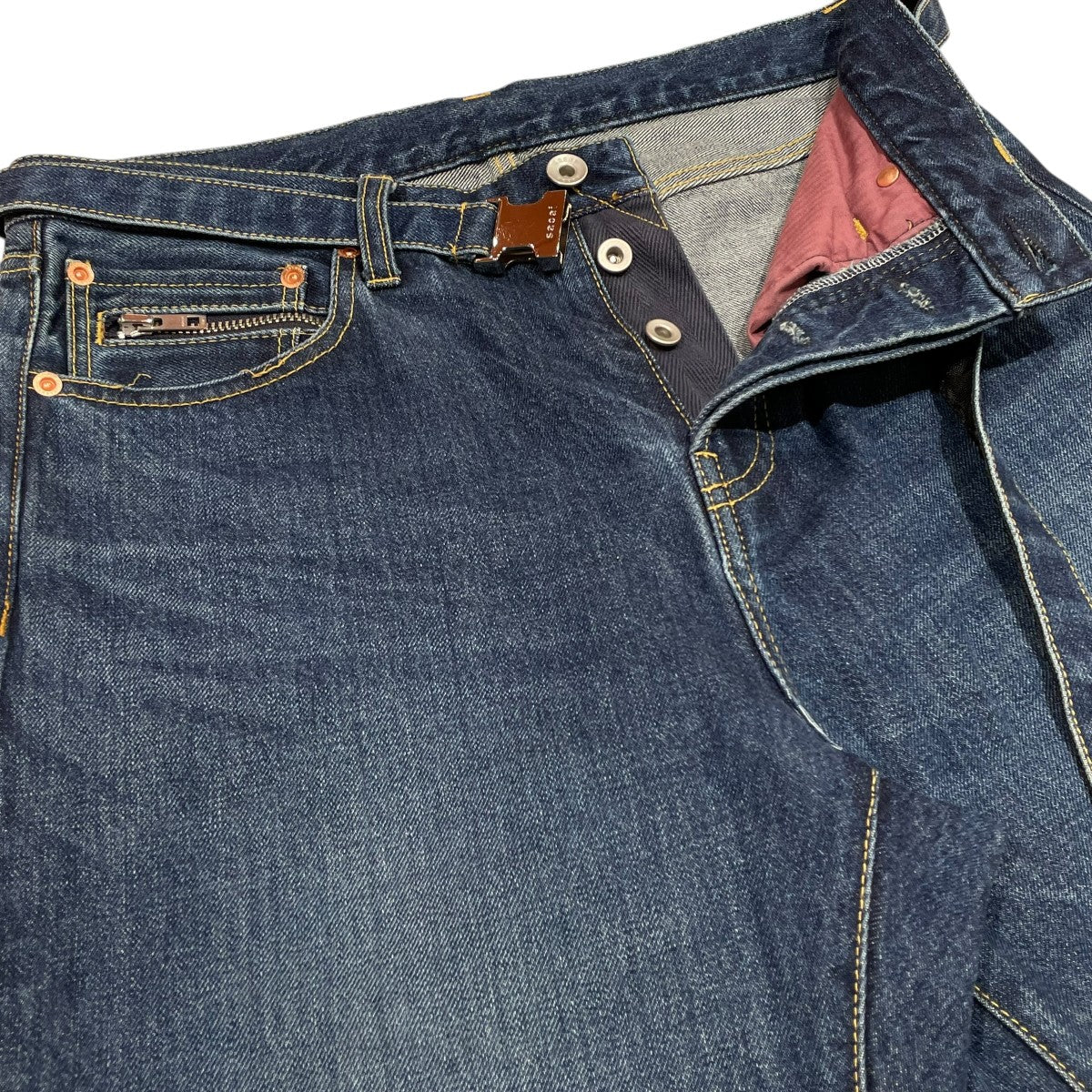 sacai(サカイ) ベルテッドデニムパンツSCM-206 SCM-206 ブルー サイズ