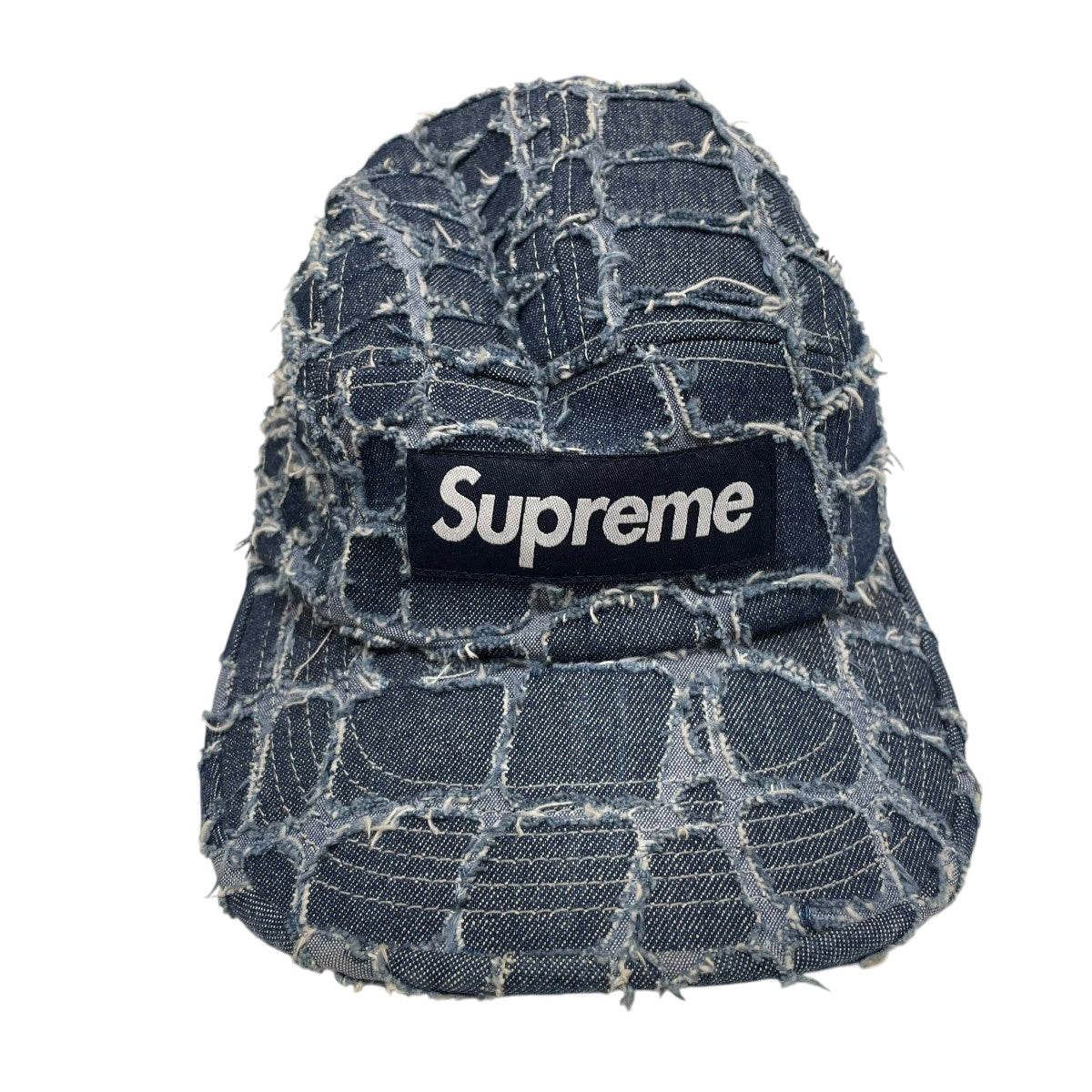 FRAYED CROC DENIM CAP INDIGOキャップ