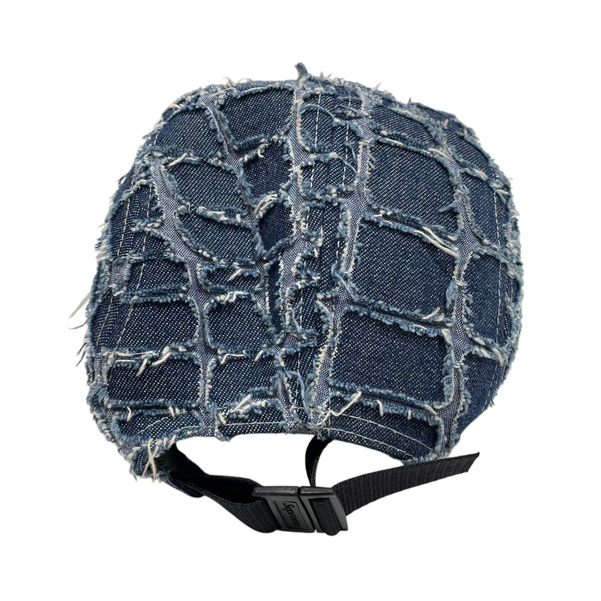 FRAYED CROC DENIM CAP INDIGOキャップ