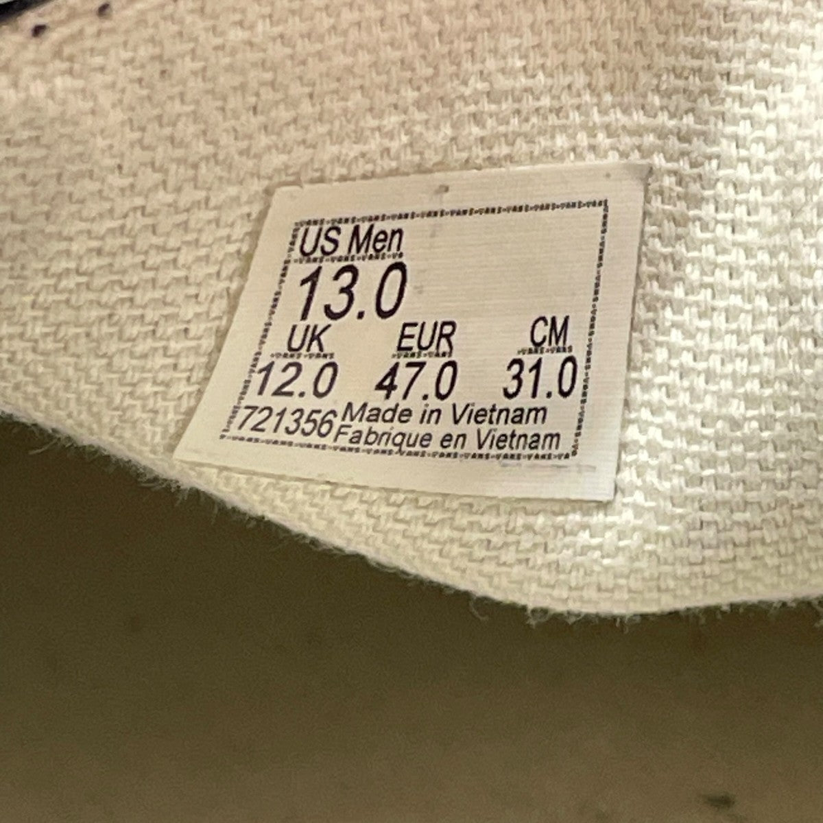VANS ローカットスニーカー721356 古着・中古-6枚目のアイテム画像