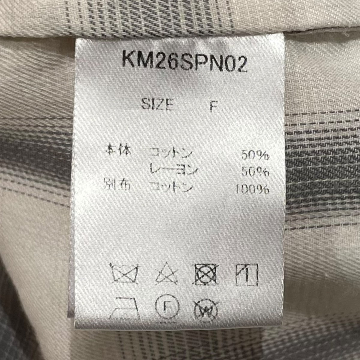 design overshirtチェックシャツKM26SPN02
