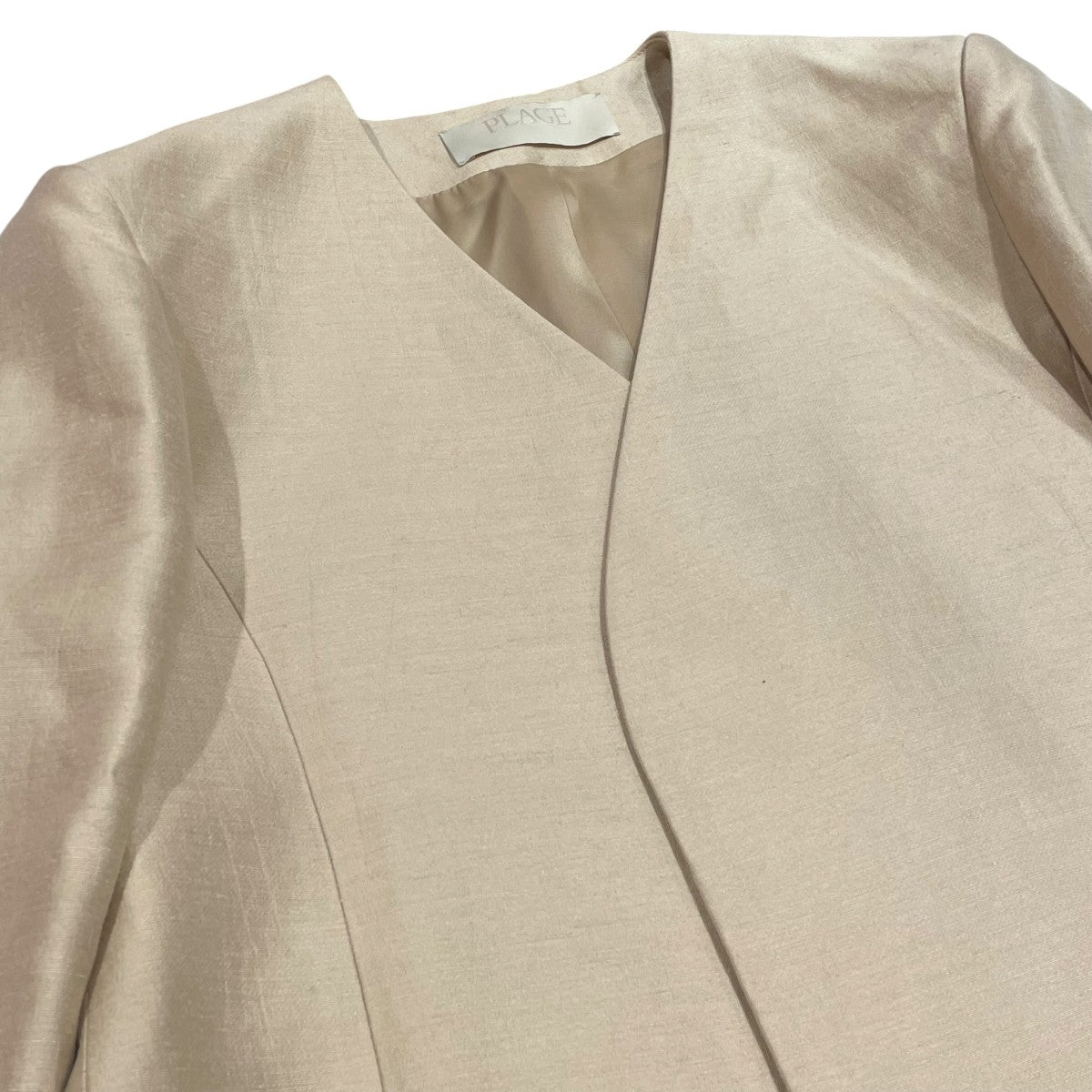 Plage Twill W Breasted ジャケットノーカラージャケット2501092213010 古着・中古-3枚目のアイテム画像