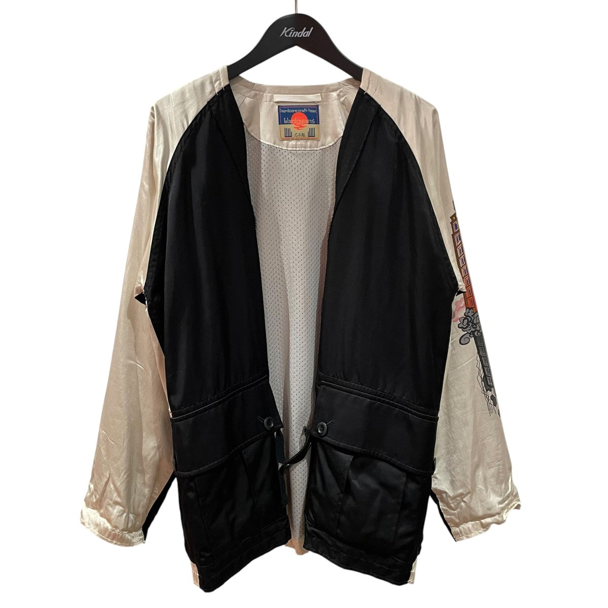 blackmeans 17SS半纏スカジャンノーカラージャケット945-72GJ218-2 古着・中古-1枚目のアイテム画像