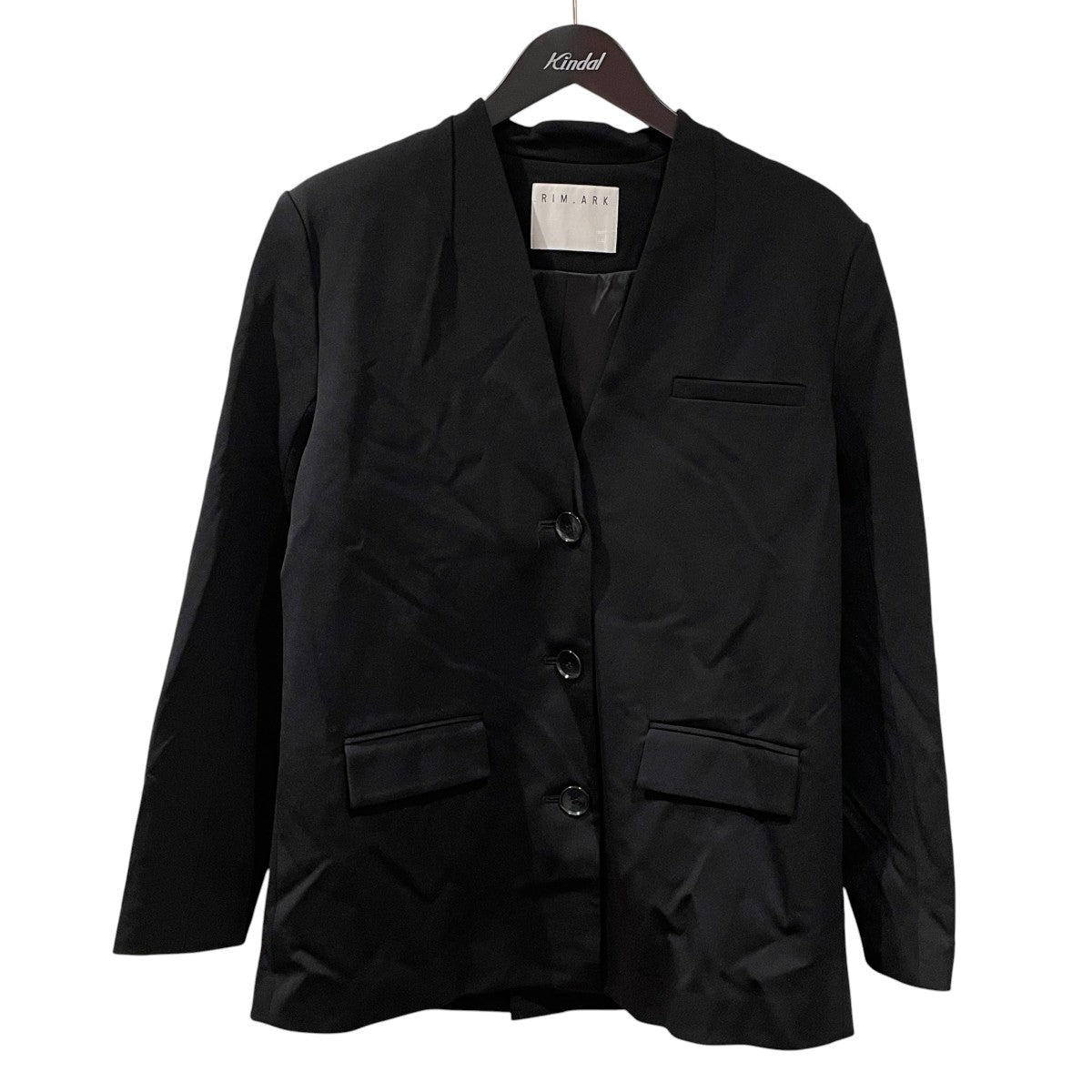Collarless padded JK BLKテーラードジャケット460ISL80-0501