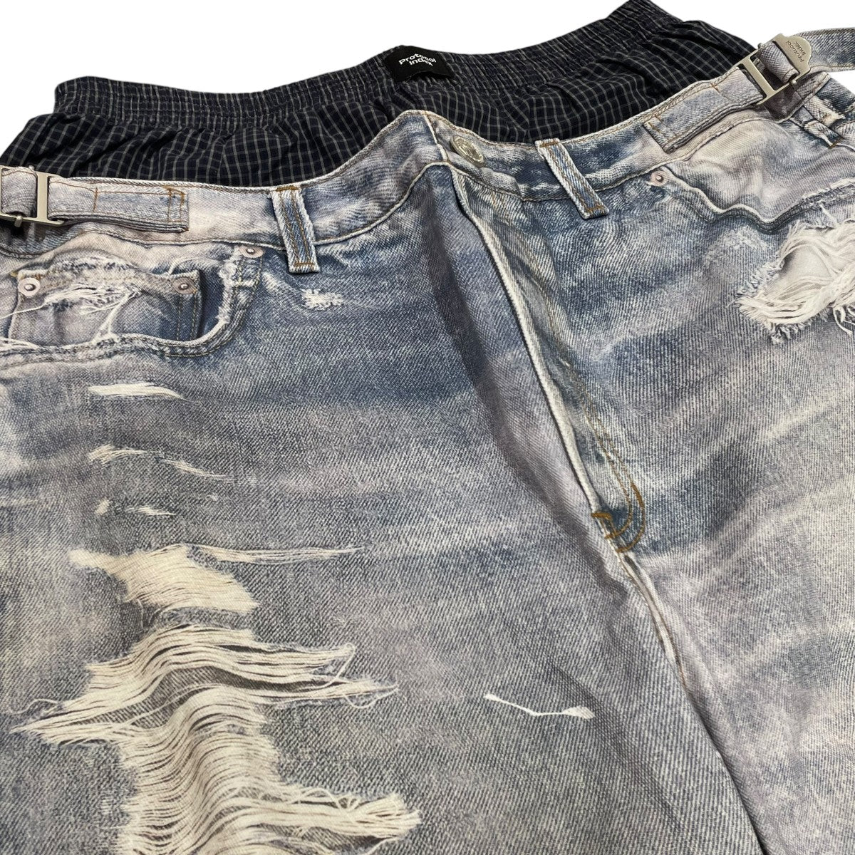 Protocol Index TROMPELOEIL LAYERED PANTSデニムパンツ 古着・中古-3枚目のアイテム画像