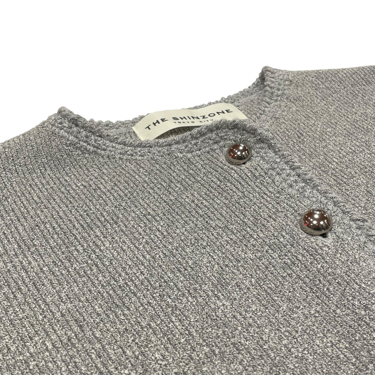 THE SHINZONE BOUCLE KNIT JACKETノーカラージャケット25SMSNI09 古着・中古-3枚目のアイテム画像