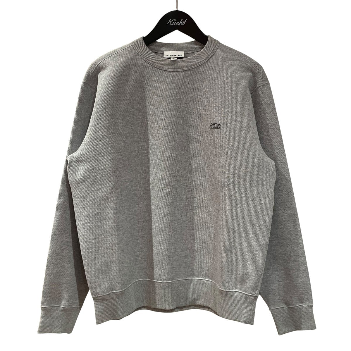 LACOSTE 鹿の子ワントーンクルーネックスウェットSH9359 古着・中古-1枚目のアイテム画像