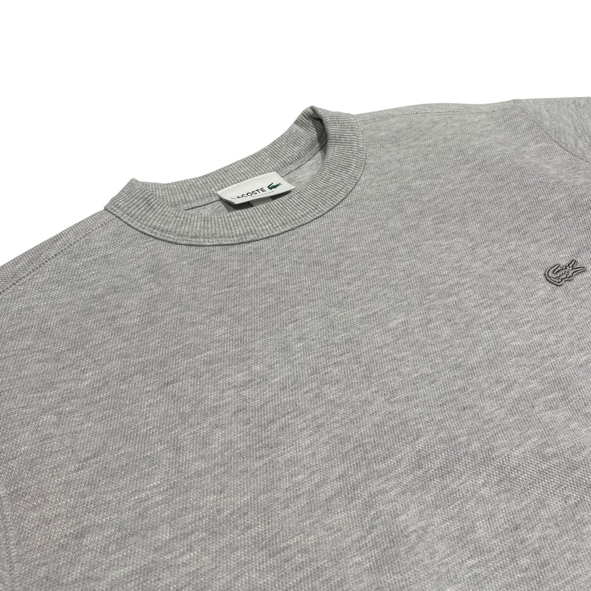 LACOSTE 鹿の子ワントーンクルーネックスウェットSH9359 古着・中古-3枚目のアイテム画像