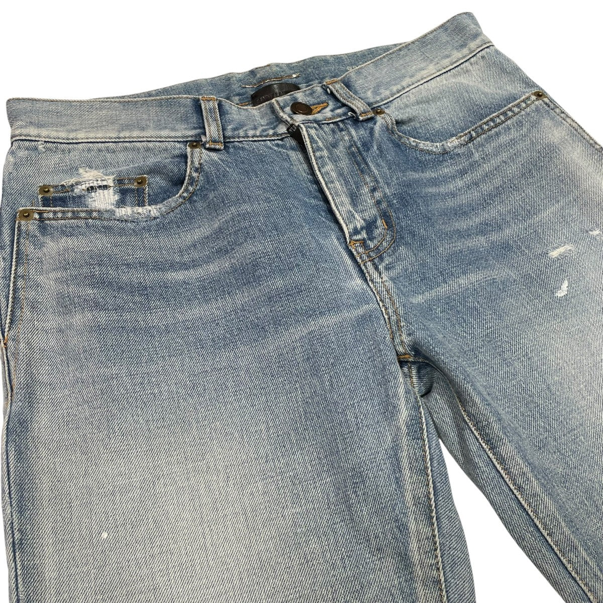 クラッシュペンキウォッシュ加工デニムパンツ551347
