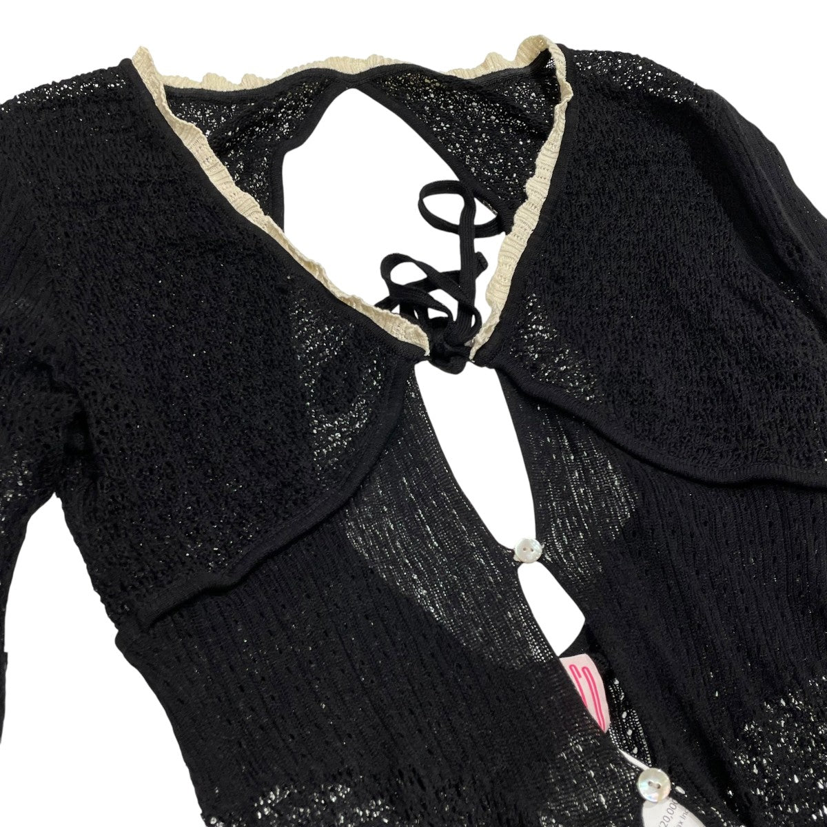 FETICO LACE KNIT MAXI CARDIGANニットワンピースFTC242-0704 古着・中古-3枚目のアイテム画像