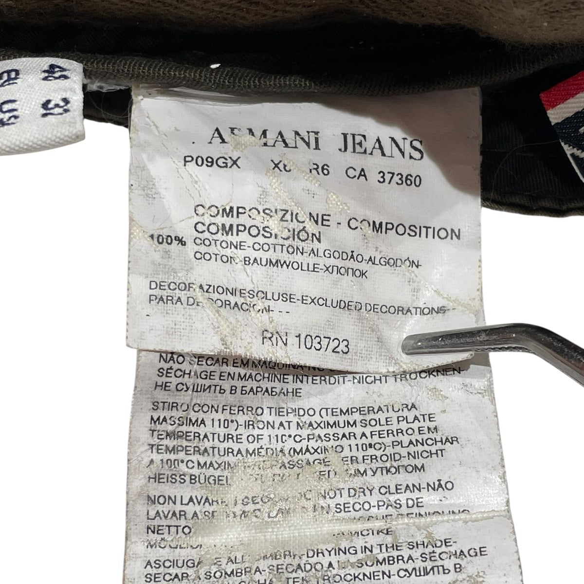 ARMANI JEANS カーゴパンツ 古着・中古-6枚目のアイテム画像
