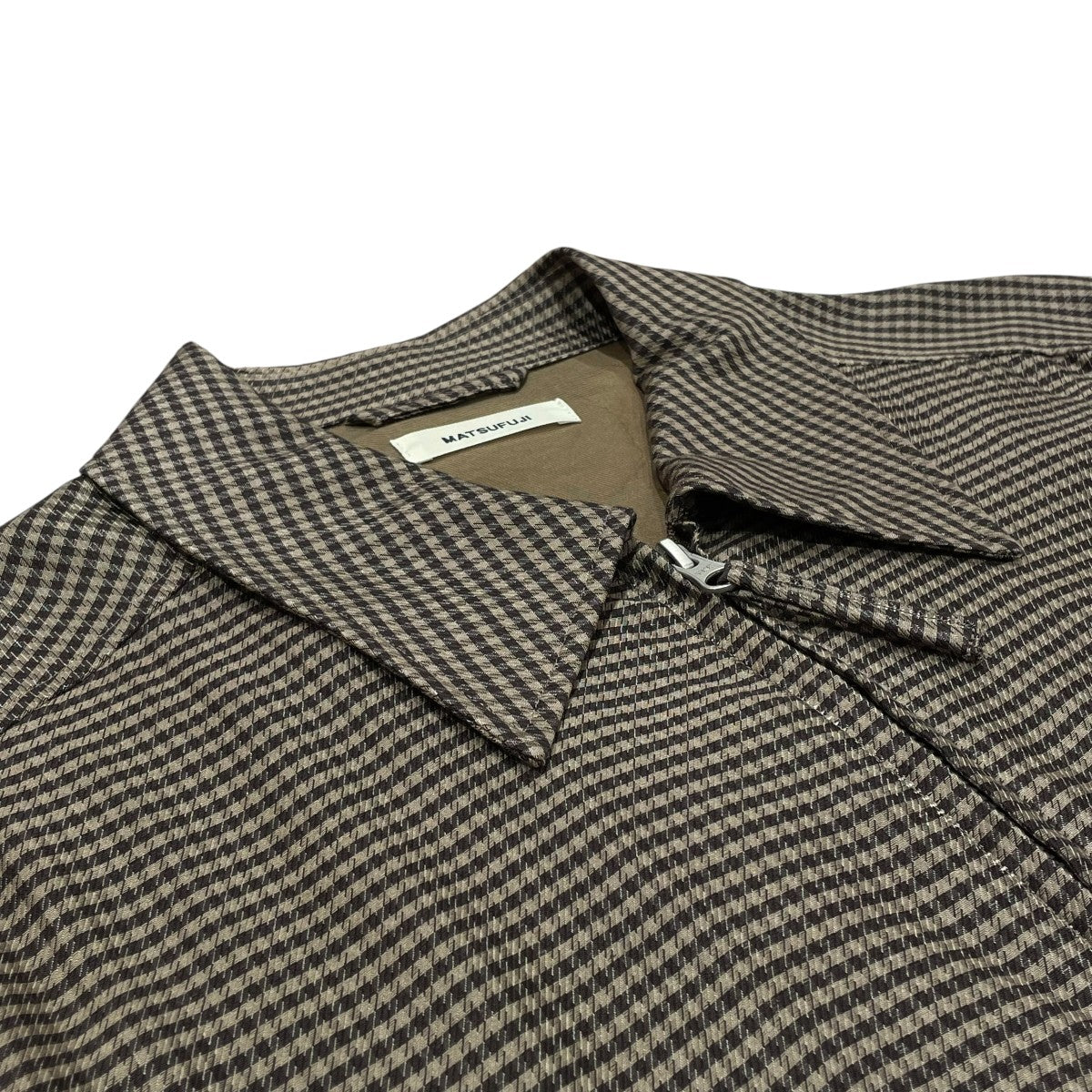 MATUFUJI 23SSCupra Check Zip-up JacketブルゾンM231-0105 古着・中古-3枚目のアイテム画像