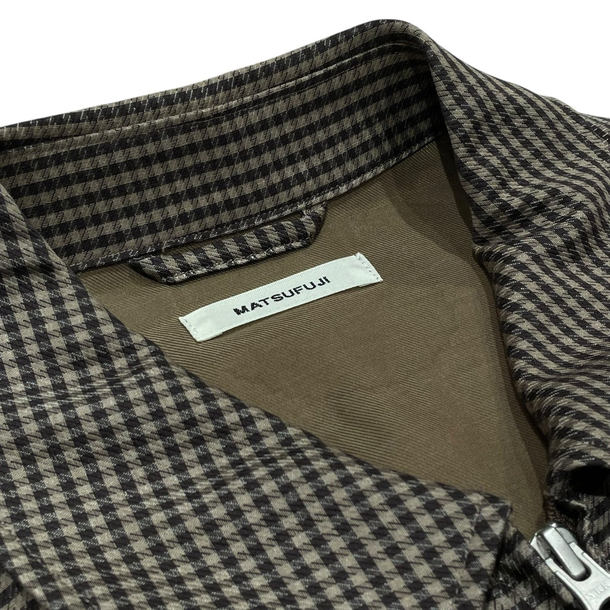 MATUFUJI 23SSCupra Check Zip-up JacketブルゾンM231-0105 古着・中古-6枚目のアイテム画像