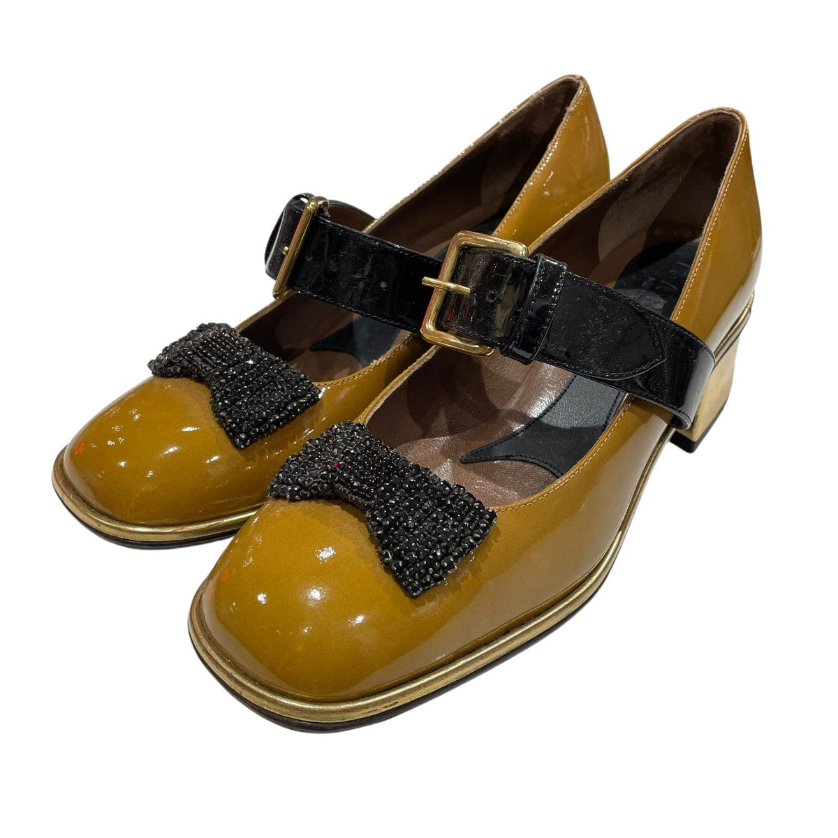 MARNI リボンエナメルレザーパンプスヒールパンプス 古着・中古-1枚目のアイテム画像