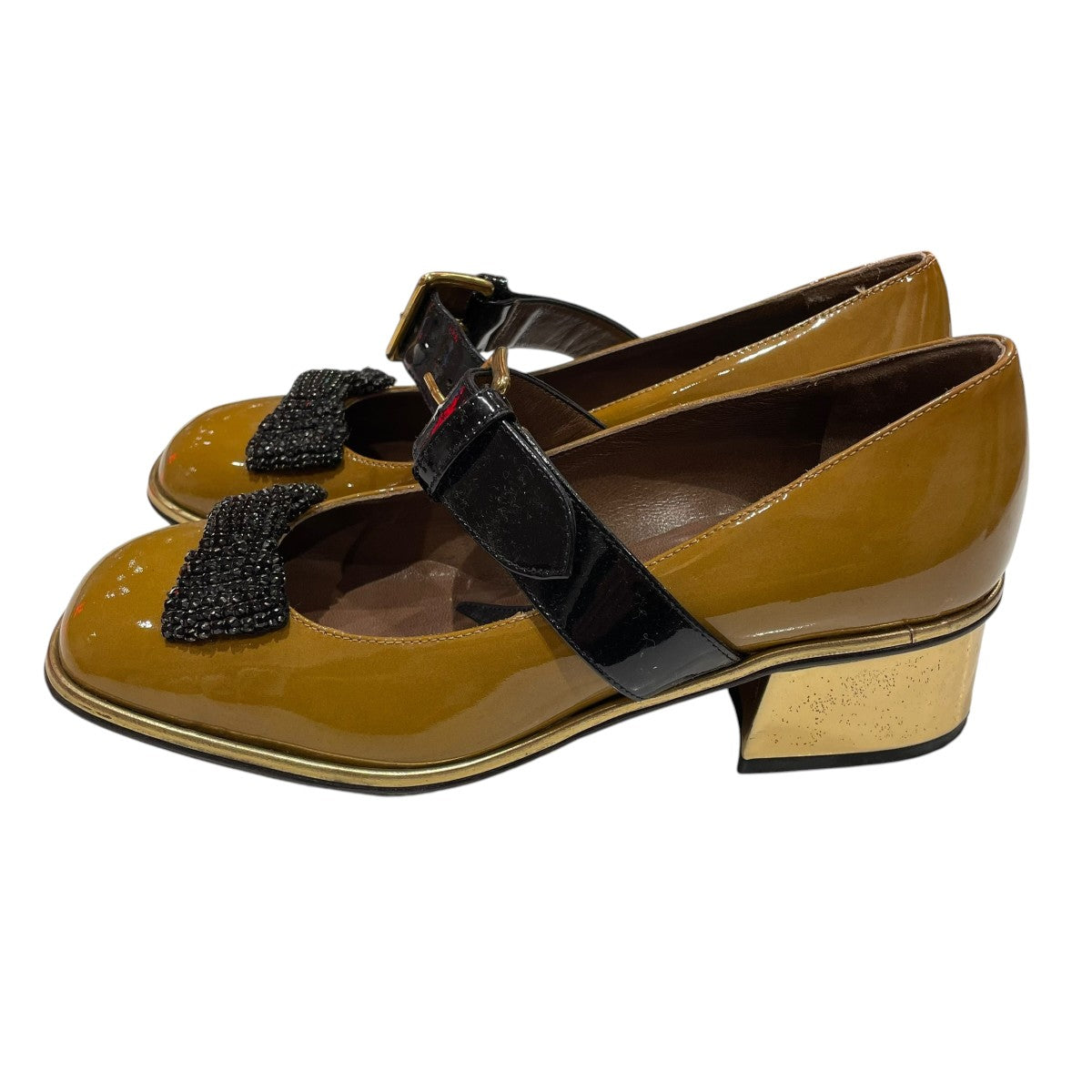 MARNI リボンエナメルレザーパンプスヒールパンプス 古着・中古-3枚目のアイテム画像