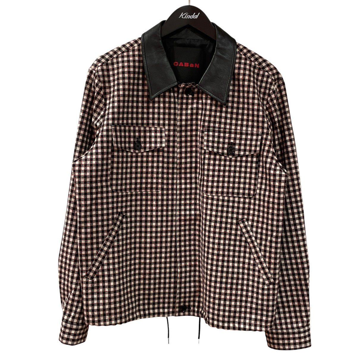 CABaN 22AWウールストレッチ ギンガムチェックブルゾンシャツジャケット59-08-24-08004 古着・中古-1枚目のアイテム画像