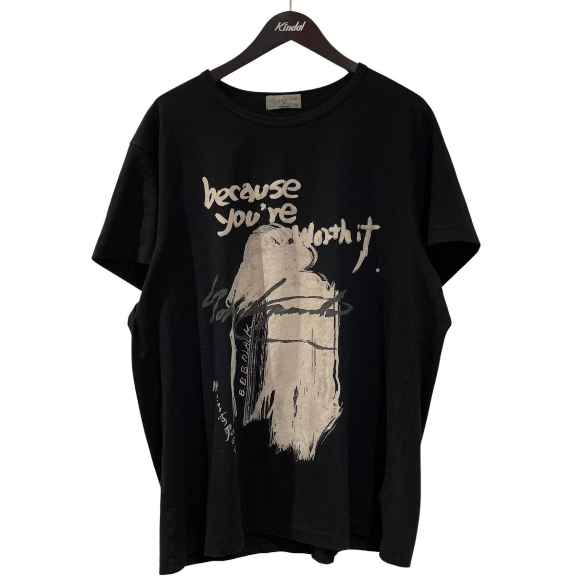 Yohji Yamamoto pour homme 20AW丸首半袖 抜染 メッセージPTプリントTシャツhr t20 075 古着・中古-1枚目のアイテム画像