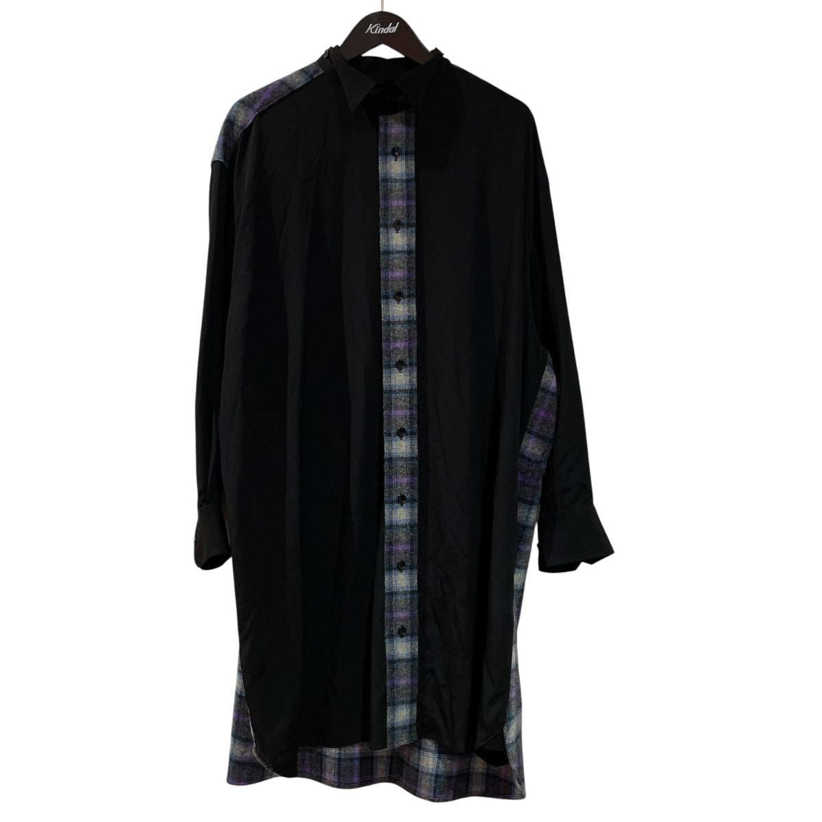 GROUND Y COMBINATION SHIRTトリアセテート、ウール長袖シャツgo b08 800 古着・中古-1枚目のアイテム画像