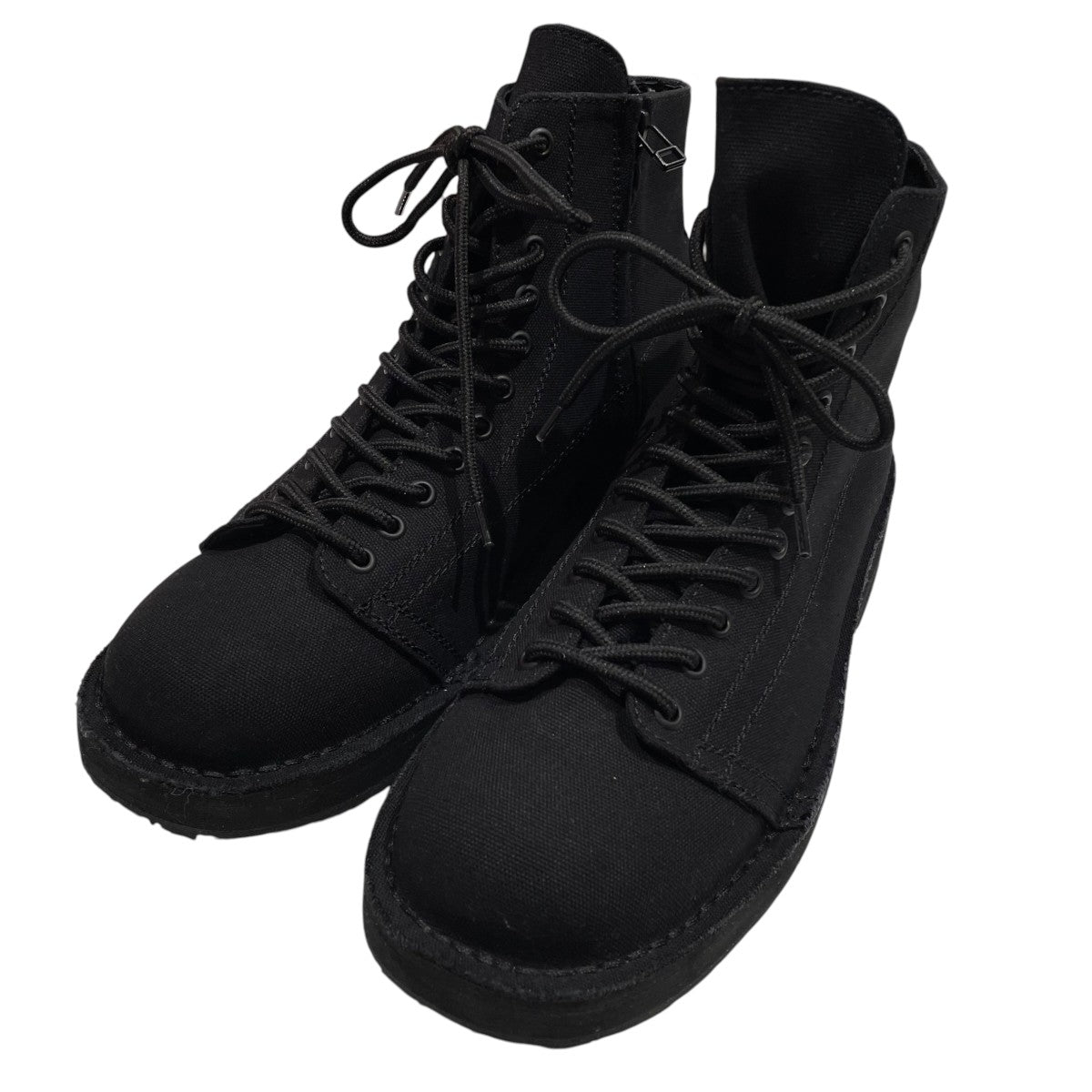 GROUND Y COTTON CANVAS HIGH-TOP SNEAKERSサイドジップブーツ 古着・中古-1枚目のアイテム画像