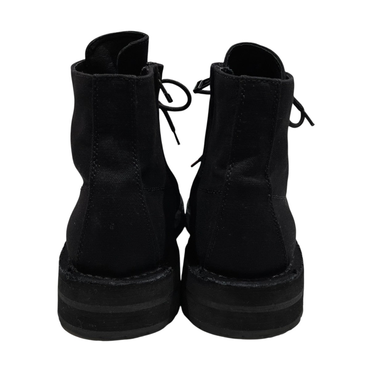 GROUND Y COTTON CANVAS HIGH-TOP SNEAKERSサイドジップブーツ 古着・中古-4枚目のアイテム画像