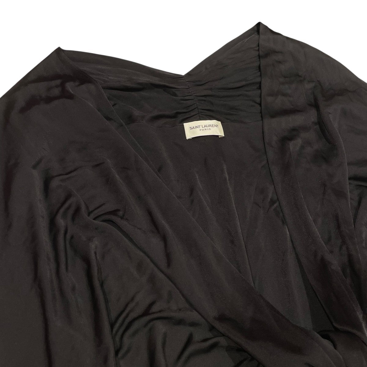 Saint Laurent Paris 23SSWraparound Jersey Topノースリーブブラウス759246 Y37CD 古着・中古-3枚目のアイテム画像