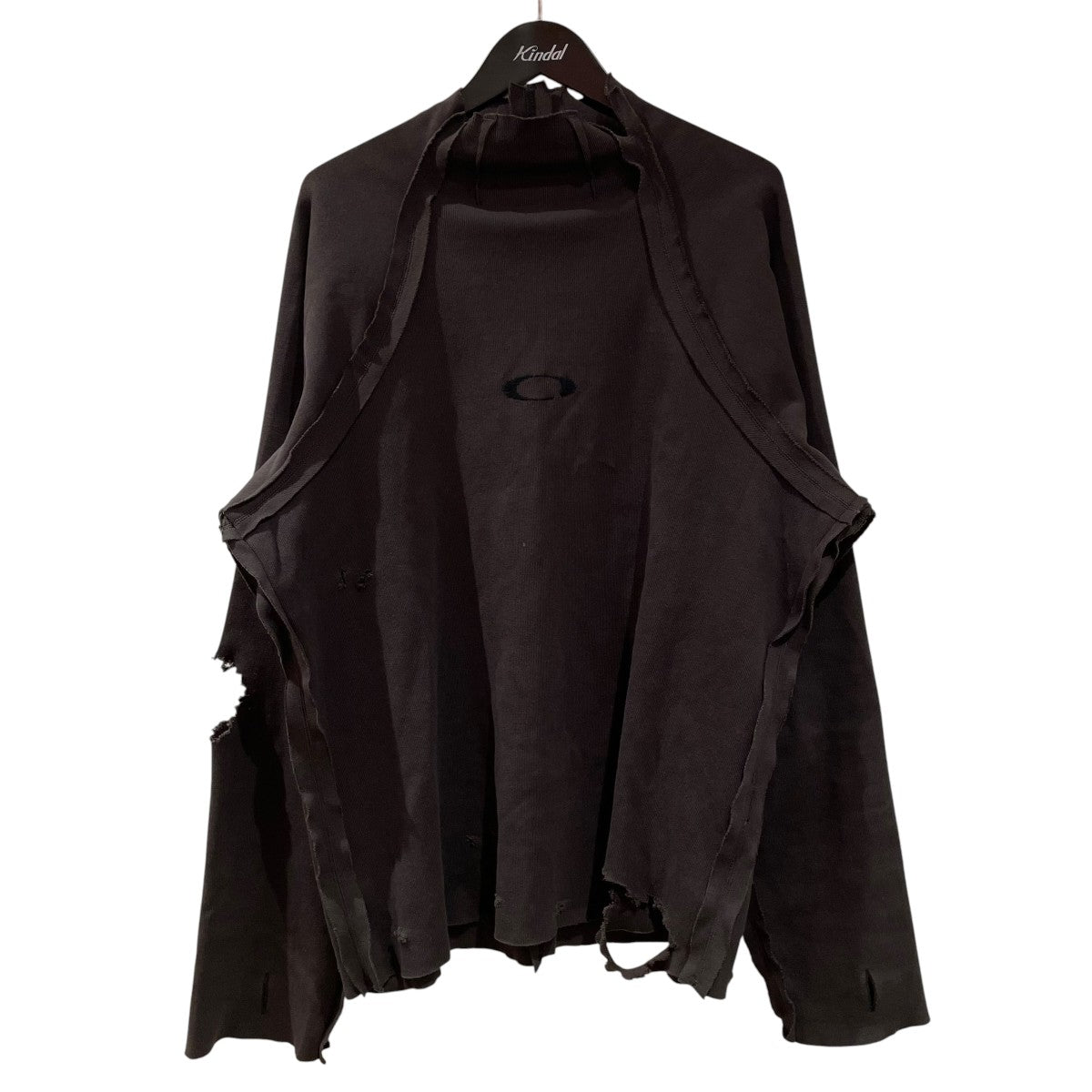 MINUS HIGHNECK COTTON LOGO KNITダメージプルオーバーM-P1-KW1 古着・中古-1枚目のアイテム画像