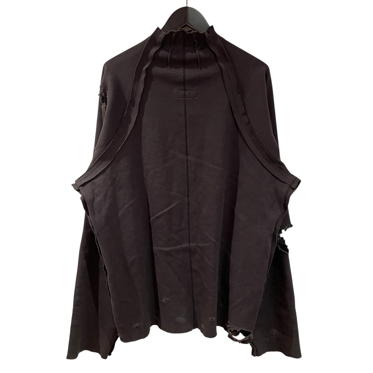 MINUS HIGHNECK COTTON LOGO KNITダメージプルオーバーM-P1-KW1 古着・中古-2枚目のアイテム画像