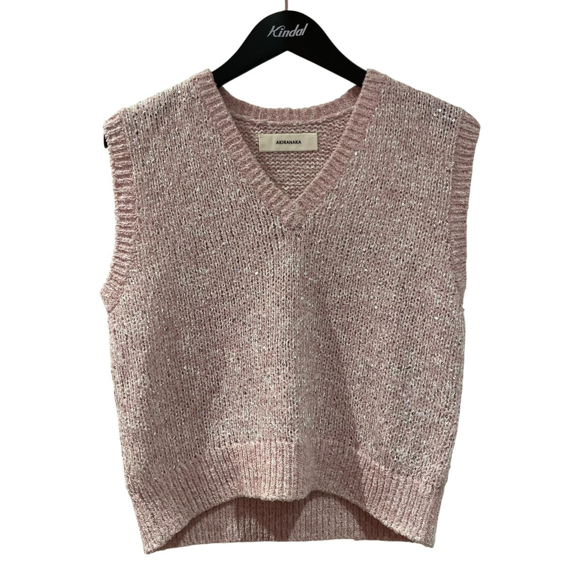 AKIRA NAKA Lila Sequinned knit pullover PKニットベストAR2612-PK 古着・中古-1枚目のアイテム画像