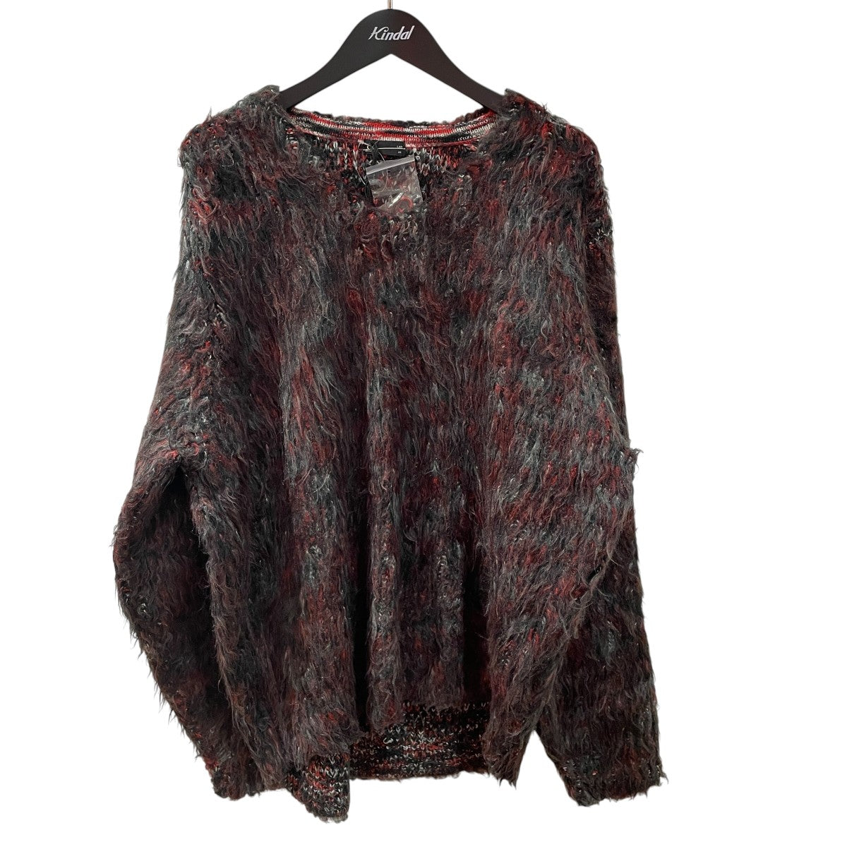 25AWMIX ACRYLIC SHAGGY V NECK PULLOVER KNIT厚手ニット2225-031