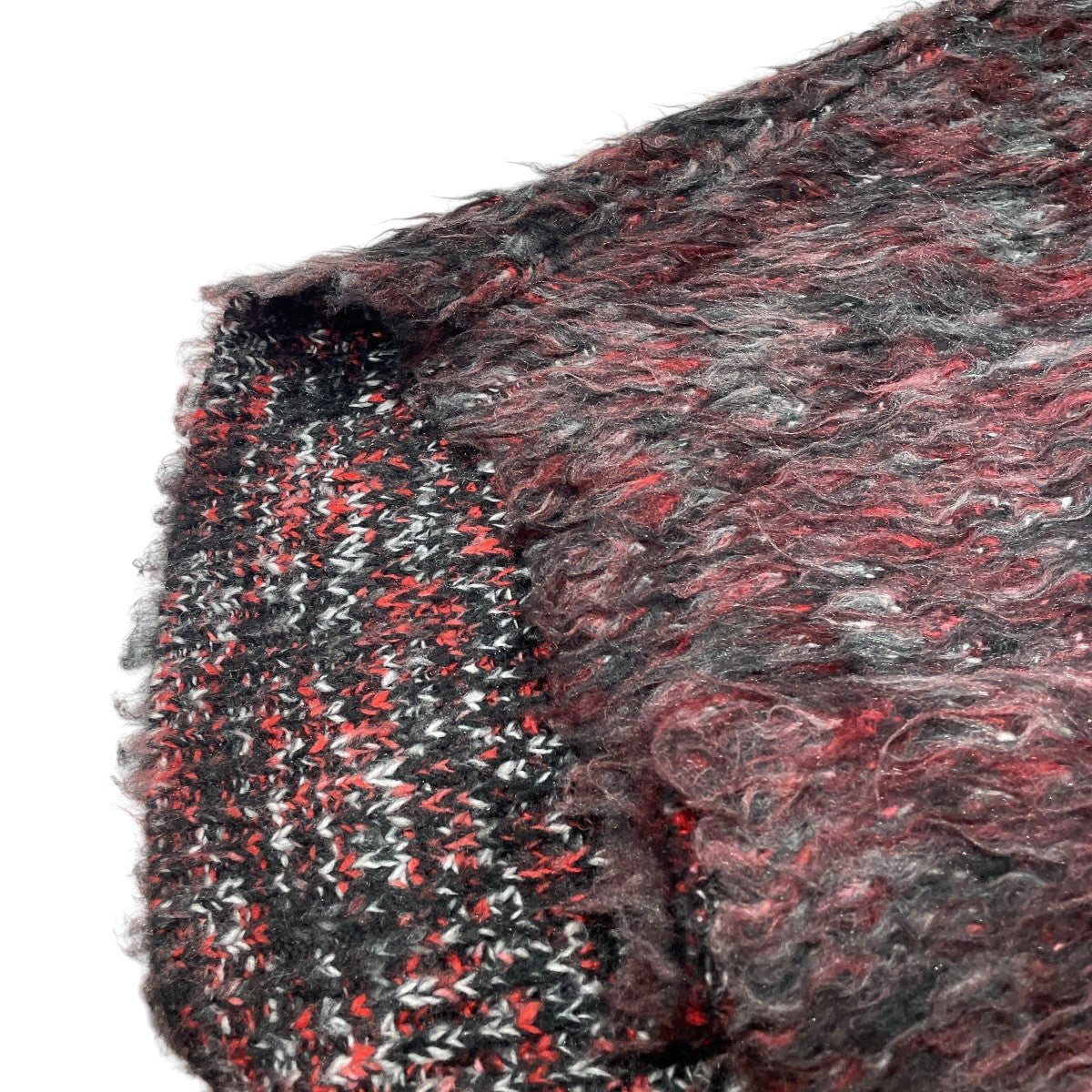 25AWMIX ACRYLIC SHAGGY V NECK PULLOVER KNIT厚手ニット2225-031