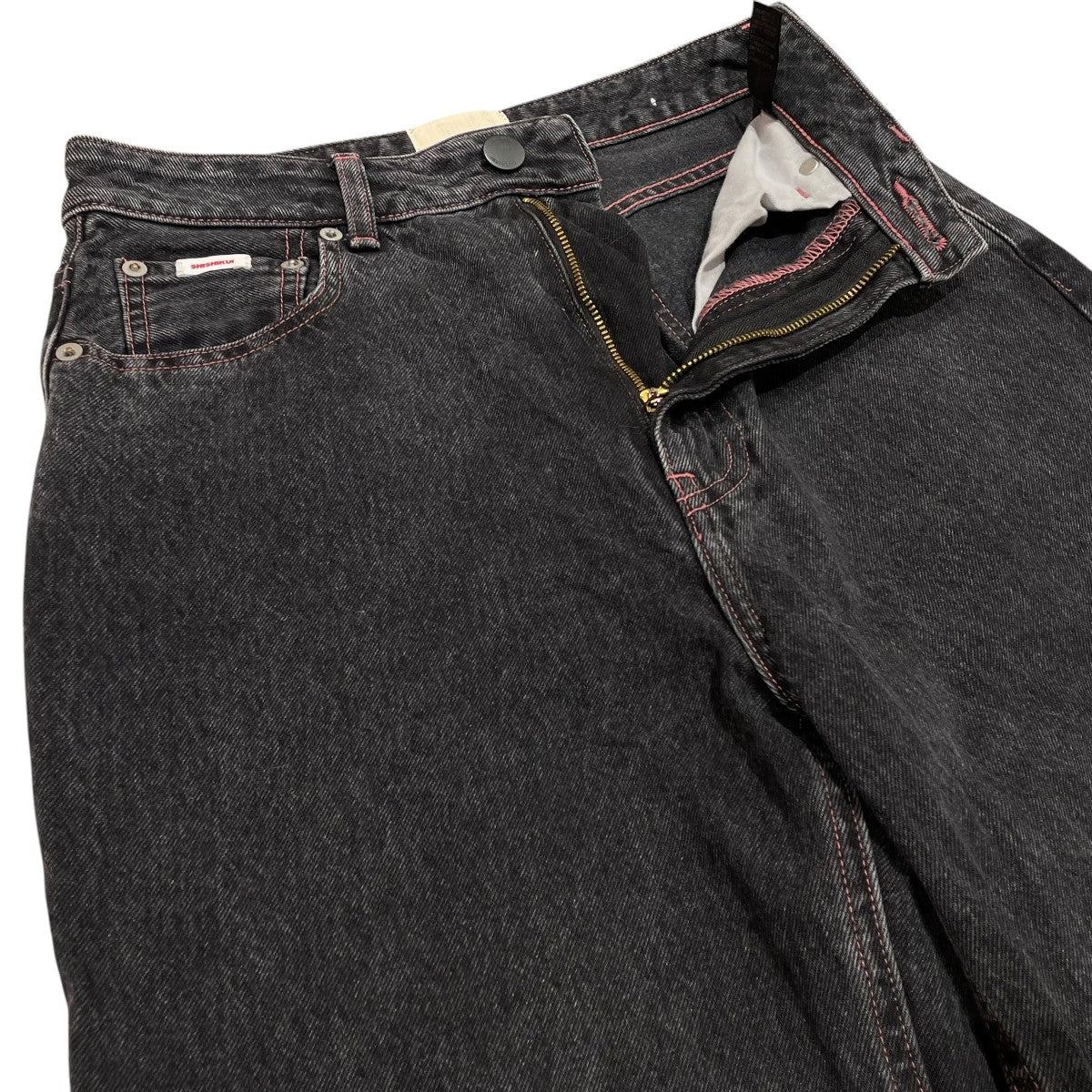the shishikui Daco BLACK PINK STITCHデニムパンツ1577 1582 古着・中古-3枚目のアイテム画像