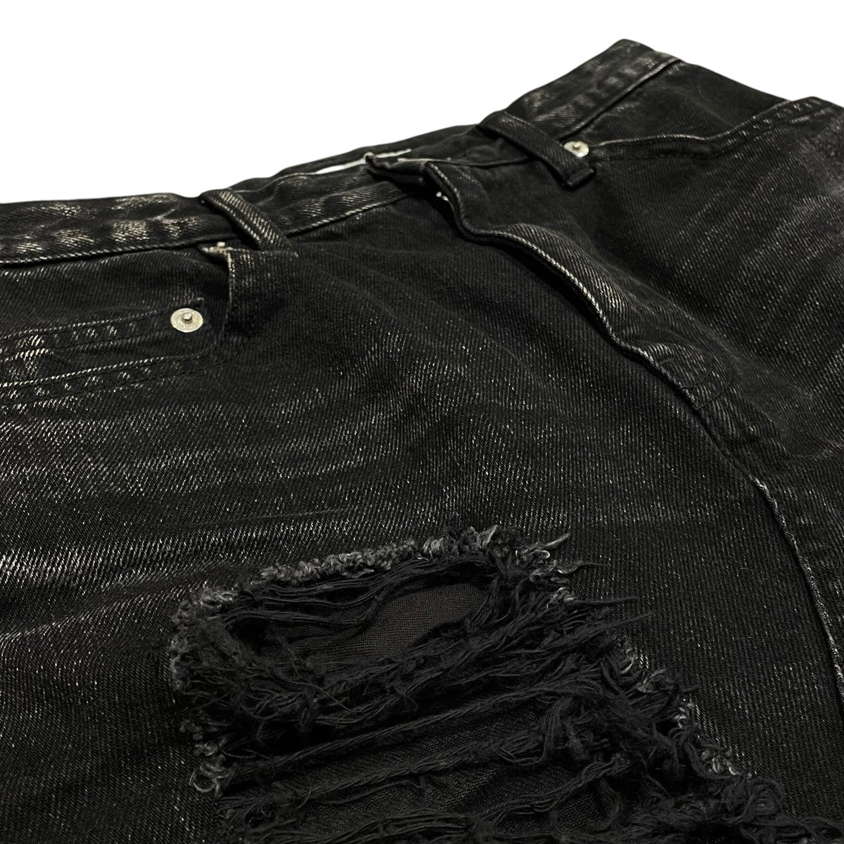 JOHN LAWRENCE SULLIVAN WASHED DENIM RIPPED LONG SKIRTデニムスカート2C021-0624-34 古着・中古-3枚目のアイテム画像