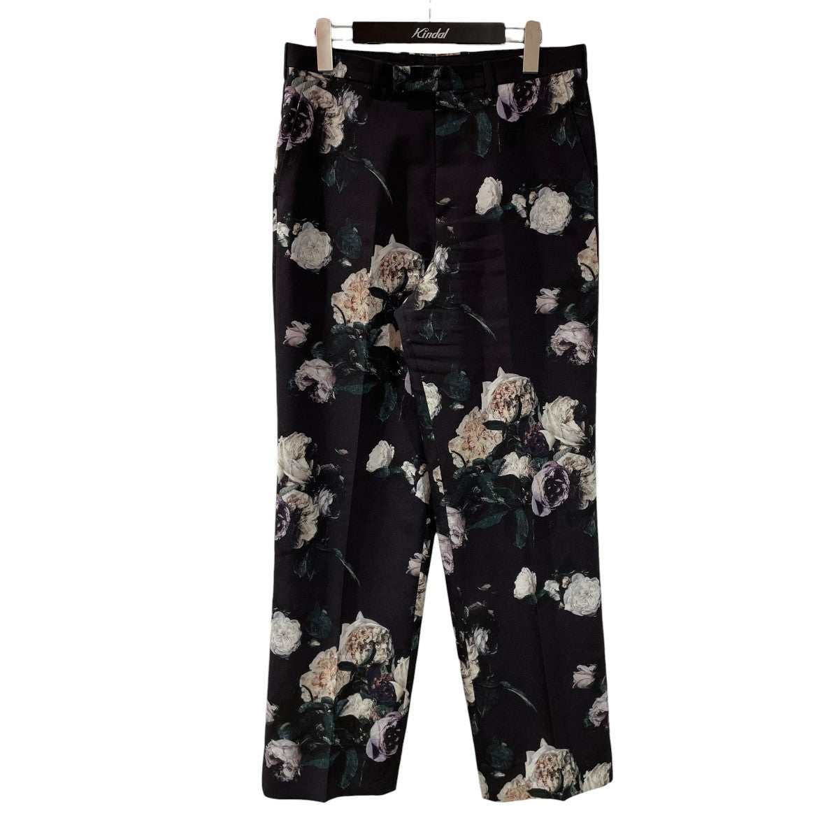 LAD MUSICIAN POLYESTER TROPICAL PAINT FLOWER PANTSスラックス2323-561 古着・中古-1枚目のアイテム画像