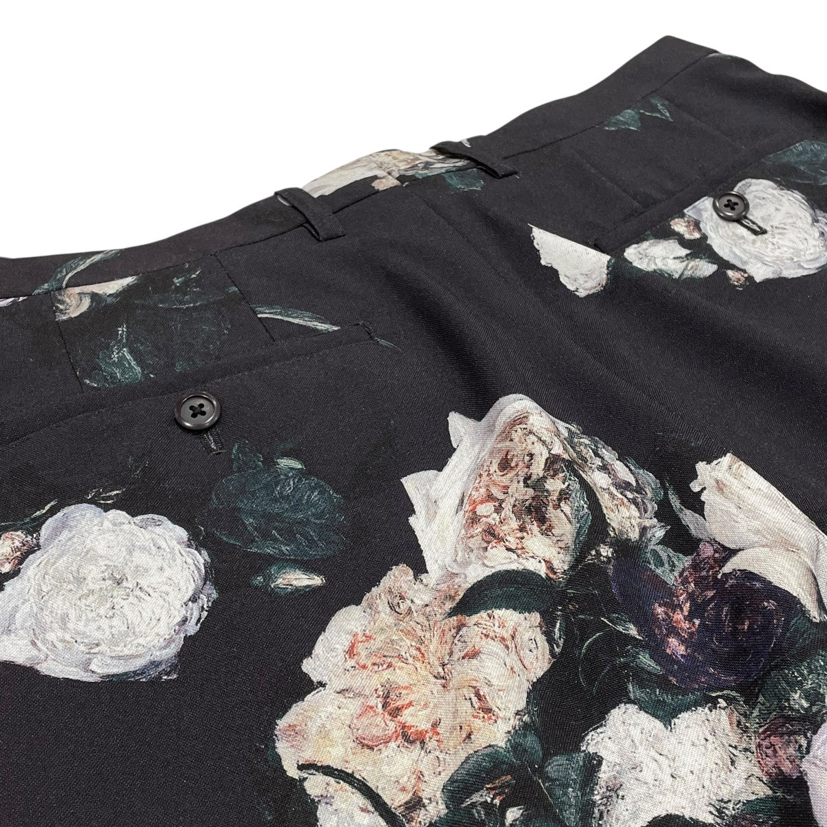 LAD MUSICIAN POLYESTER TROPICAL PAINT FLOWER PANTSスラックス2323-561 古着・中古-5枚目のアイテム画像