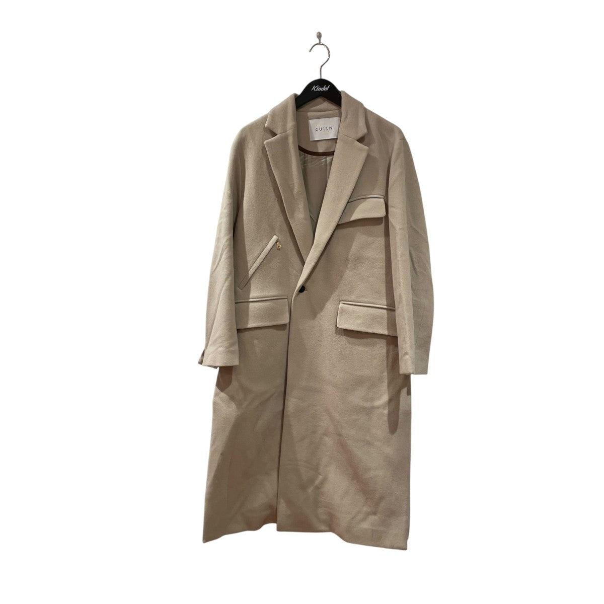 CULLNI Lamb Wool Melton Chester Long Coatチェスターコート22-AW-026 古着・中古-1枚目のアイテム画像